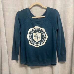 American Eagle Outfitters - Teal - Logo Sweatshirt - M